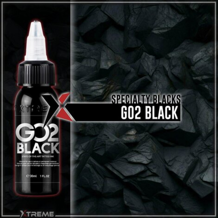 Тату краска Xtreme Ink G02 Super Black